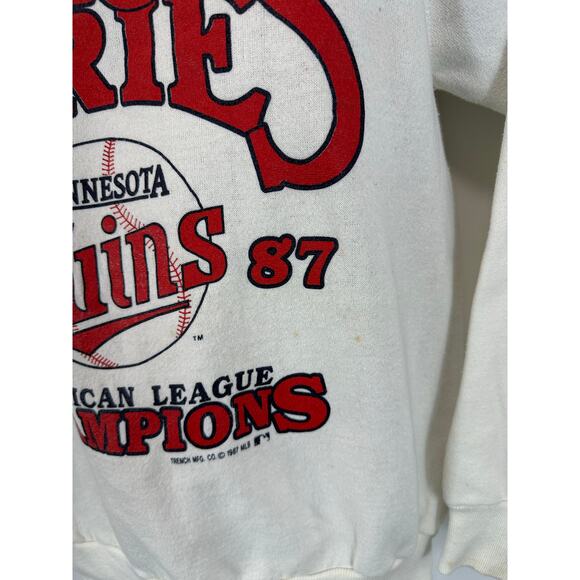 Vintage Minnesota Twins 1987 World Series Champs Sweatshirt Size Medium Pannill - Picture 8 of 11